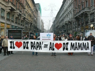 Milano - 19.11.06 -  Papà Separati Lombardia alla VII Marcia per i Diritti dei Bambini