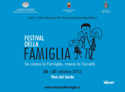 Riva del Garda 25-27 ottobre  - festival della famiglia